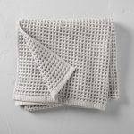 Waffle Bath Towel Gray - Casaluna, Size: One Size