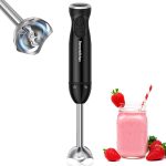 Bonsenkitchen Powerful Handheld Mixer for Whipping Cream, Flour, Food Beater 5-Speed 300W Hb8002, Black