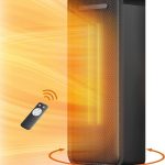 Cofun Space Heater, 1500W Electric Heater with 70 Oscillation, 12H Timer 3 Modes, 24H Auto-Off Thermostat Tip-Over Protection, Portable Quiet Heating