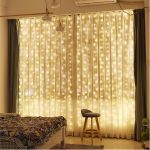 ZSJWL 300 LED Curtain Fairy Lights with Remote, 8 Modes 9.8 �G 9.8 ft, USB Plug in Copper Wire String Lights for Bedroom Window Chrismas Wedding