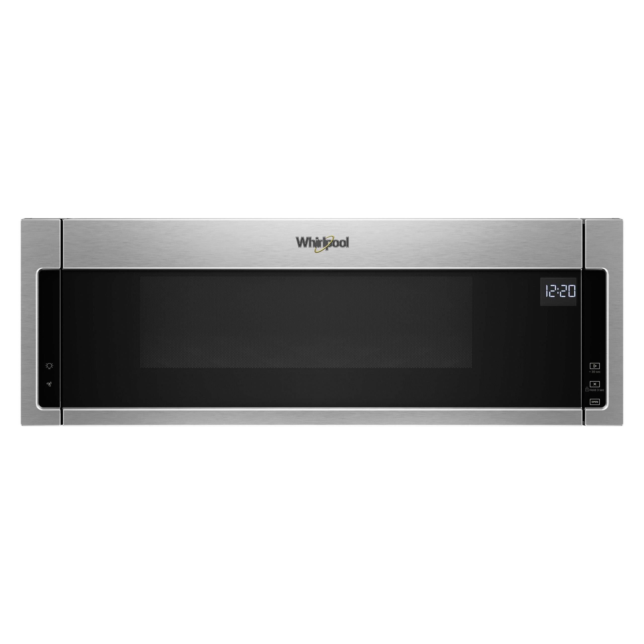 a195a9c5e71a2f52b886140907949fc1fe7595b0d30491485f4abead4db44137.jpg Whirlpool WML55011HS 1.1 Cu Ft 1000W OTR Microwave - Image 1
