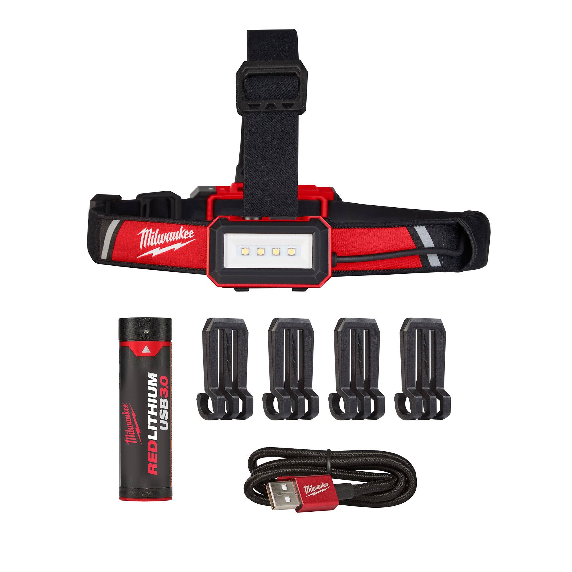 a1b7830310ce309c2b01534c441fb3bf0ad7c940e52f4451281c1e23c1888d46.jpg Milwaukee USB Rechargeable Low-Profile Headlamp - Image 1
