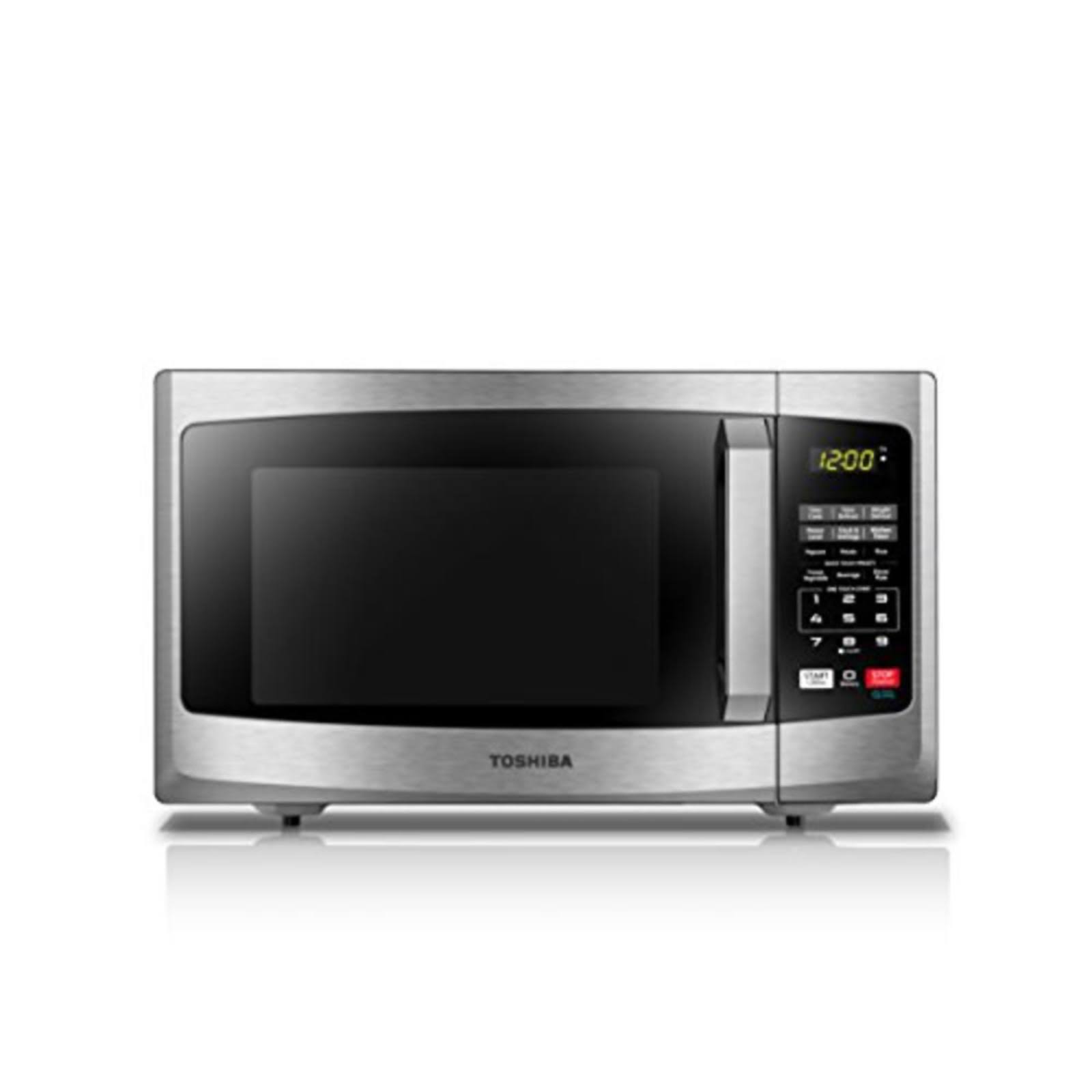 a1cc4835995c89f0fefbf4049fc49174d2b07d601df5ef28b74513d6e2154f44.jpg Toshiba EM925A5A-SS Microwave Oven with Sound On/Off Eco Mode and LED Lighting 0.9 Cu. ft Stainless Steel - Image 1