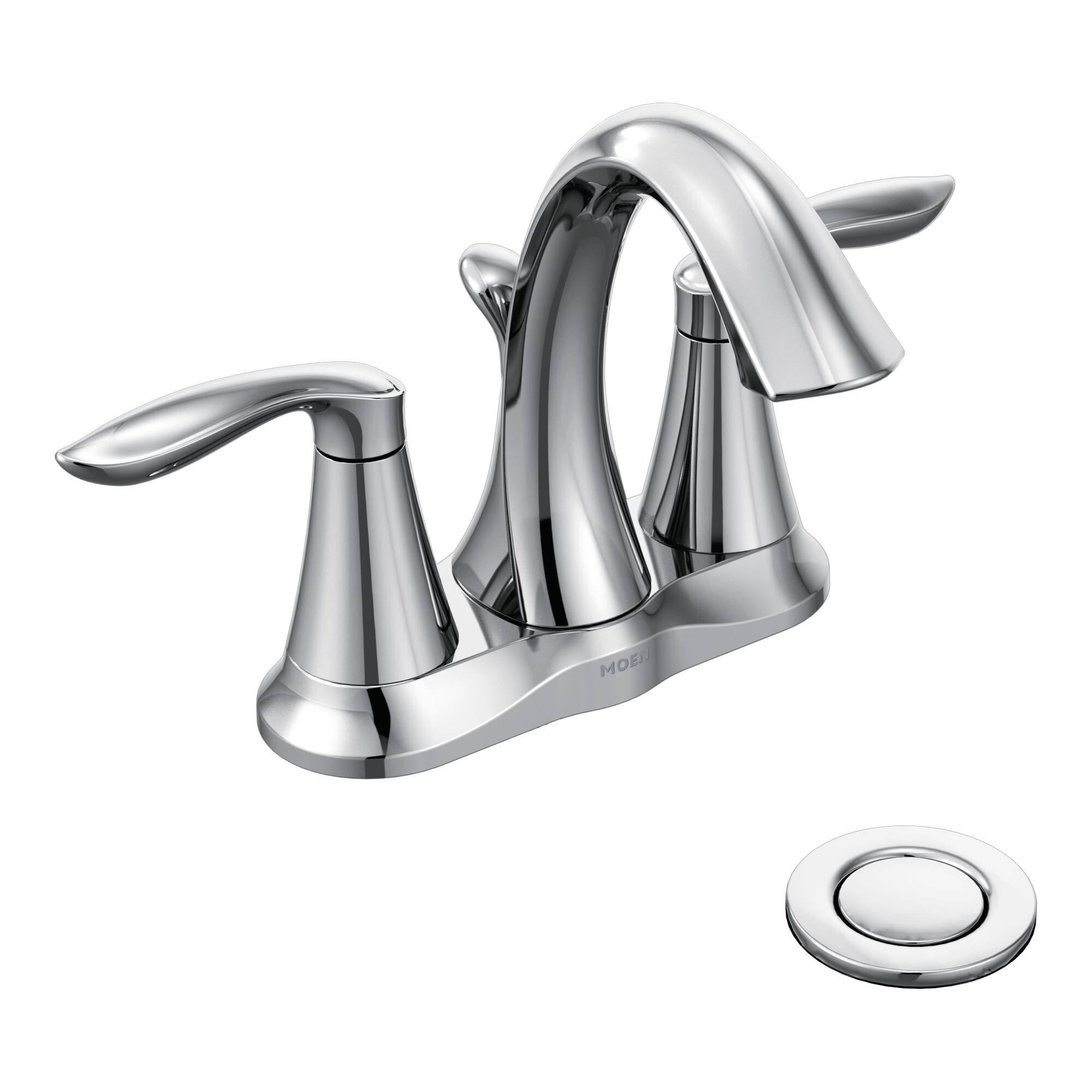 a1cd13e38ae69c3484b9f11356a83560c0dd22790a04a9d20285c4bfea497ad5.jpg Moen 6410 Eva Chrome Two-Handle Bathroom Faucet - Image 1
