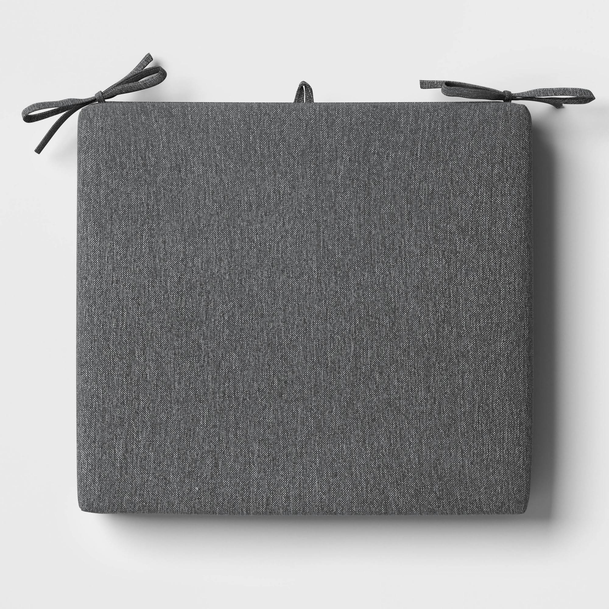 a1cf5aea4a26a4e2f45e6c55d19b4ba98eaa059d191d1f98d6c14bdf02e32e63.jpg 18"x20" Solid Woven Outdoor Chair Seat Cushion Charcoal - Threshold - Image 1