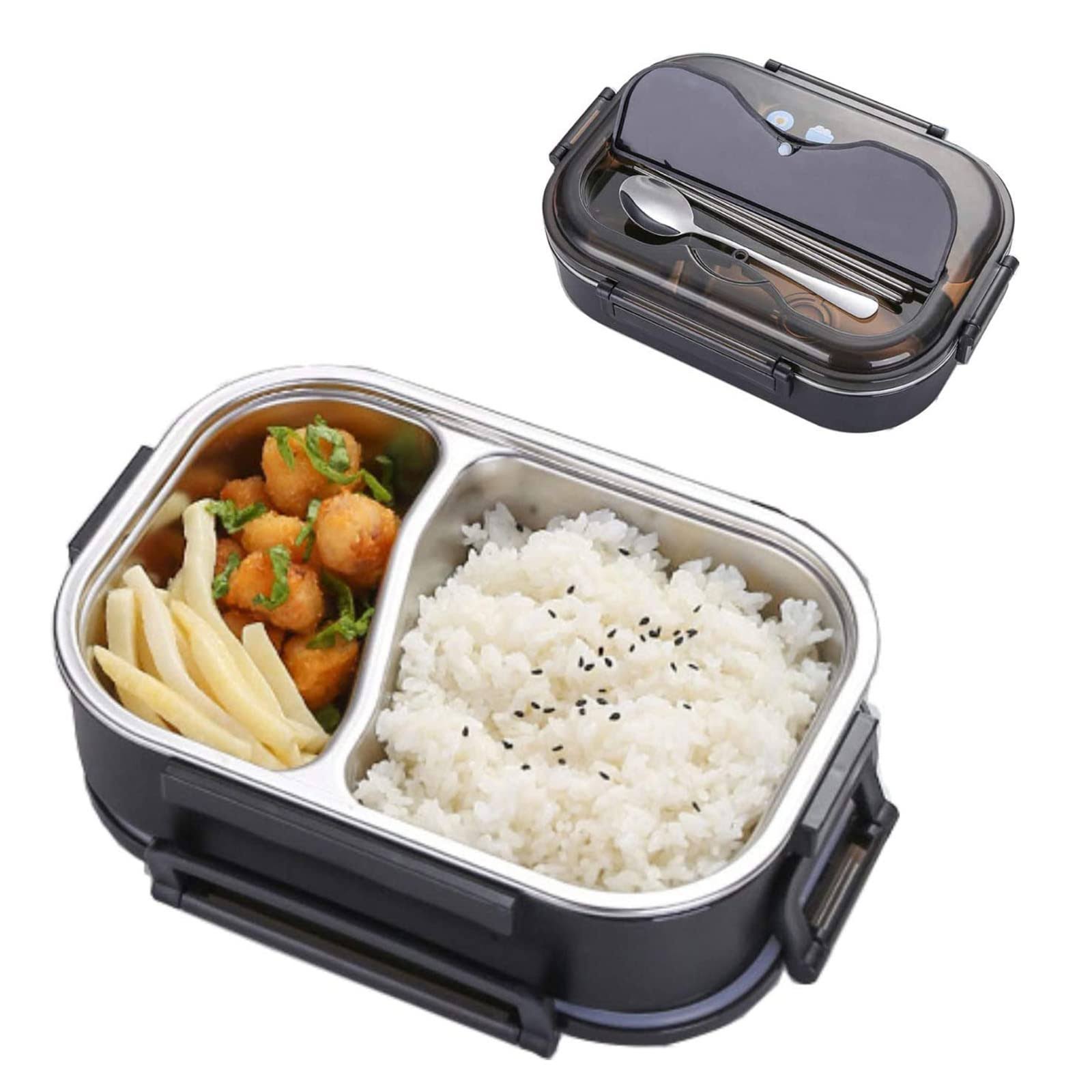 a1f05f3434353765bbece80b2e358917c03461ecd678d93a8f19ec62cc34e85e.jpg Tinaforld 304 Stainless Steel Lunch Box Leakproof Food Storage Containers, Bento Box for Adults,Men,Women - Image 1
