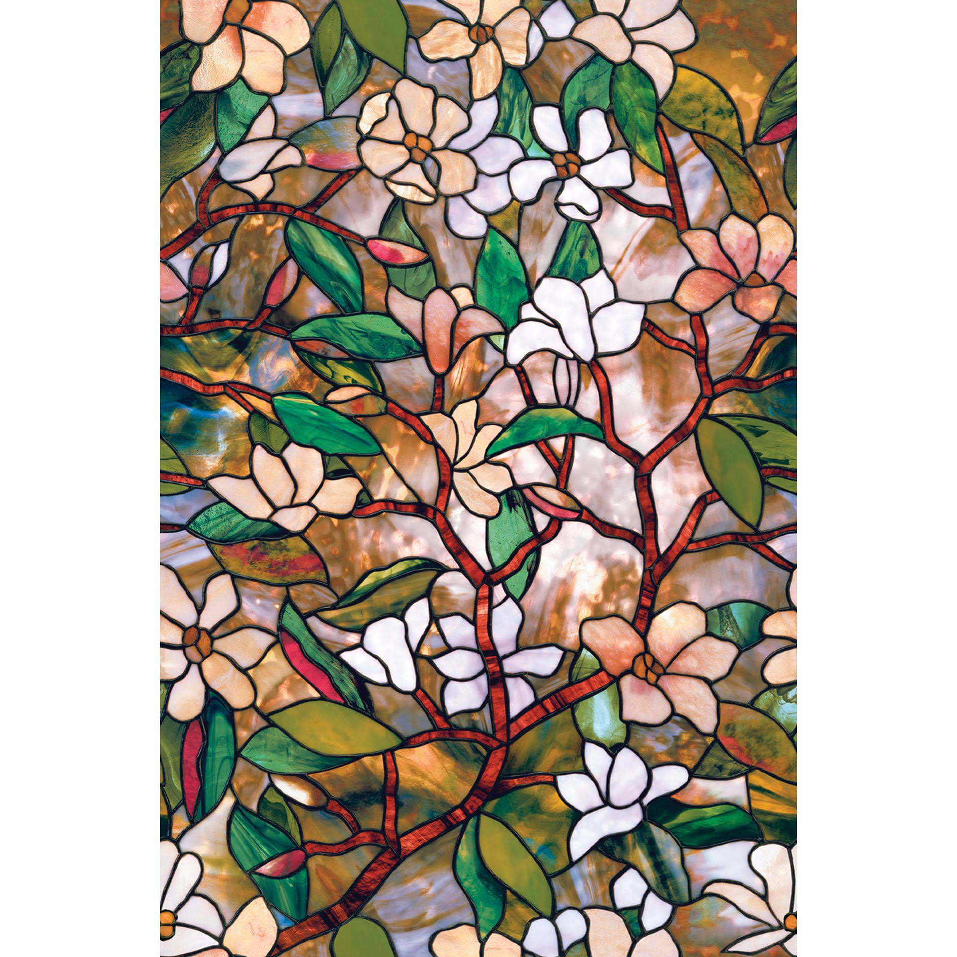 a1f2c21c551567f4948c1b719a2dc4479c5e299385ba2cabcf7acea63a8e1401.jpg Artscape Magnolia Design Window Film, Magnolia, 24" x 36" - Image 1