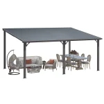 AECOJOY 16' x 12' Hardtop Gazebo Outdoor Pergola Lean to Metal Pergolas