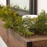 Factory Direct Craft 180cm Realistic Artificial Vinyl Cedar Pine Green Garland for Holiday Home Decor