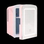 Paris Hilton PH11563-AR Mini Refrigerator and Personal Beauty Fridge, Mirrored Door with Dimmable LED Light, Thermoelectric Cooling and Warming