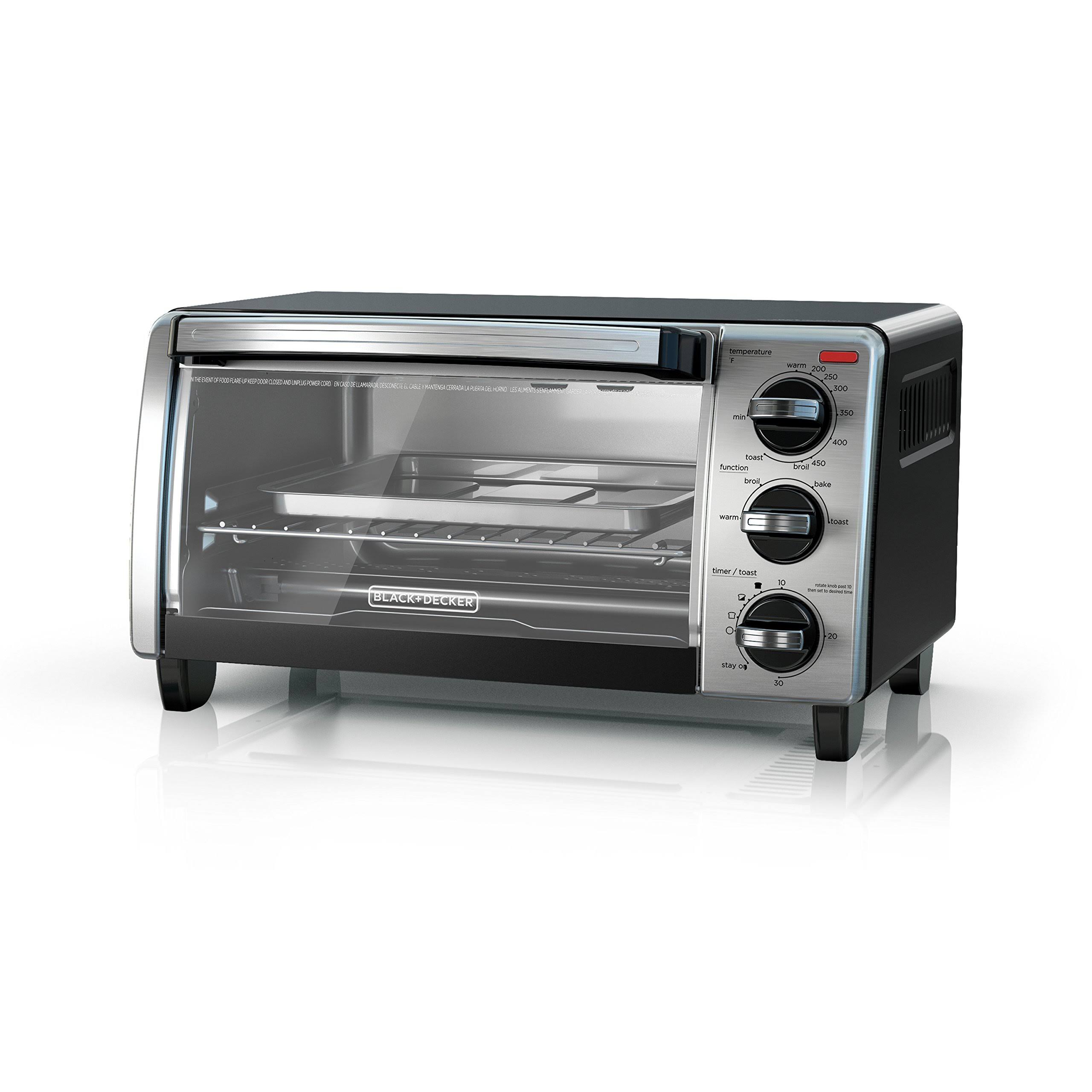 a25afd11b1059e0ec111c611160e468c318a45890543be71997d37c144429571.jpg Black & Decker 4-Slice Toaster Oven TO1750SB - Image 1