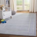 Cruz Handmade Tufted Wool Blue/Ivory Area Rug Ebern Designs Rug Size: Rectangle 5' x 8'