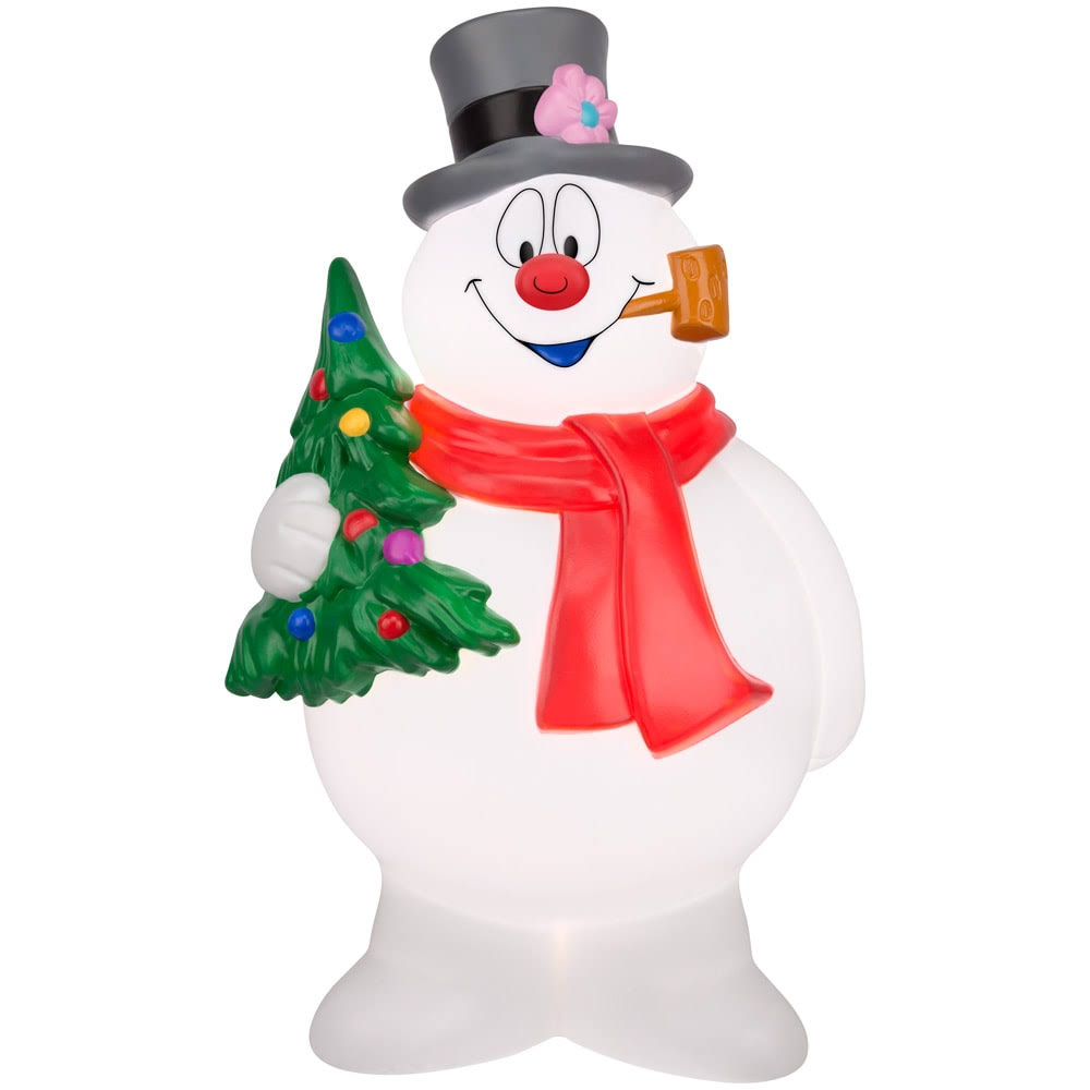 a291646e4fb77da30a9fa0af39e08569059325897c99290ec35d334ed6388df2.jpg Warner Brothers Frosty The Snowman 23.82-in Licensed Door Decoration with White LED Lights | 882068 - Image 1