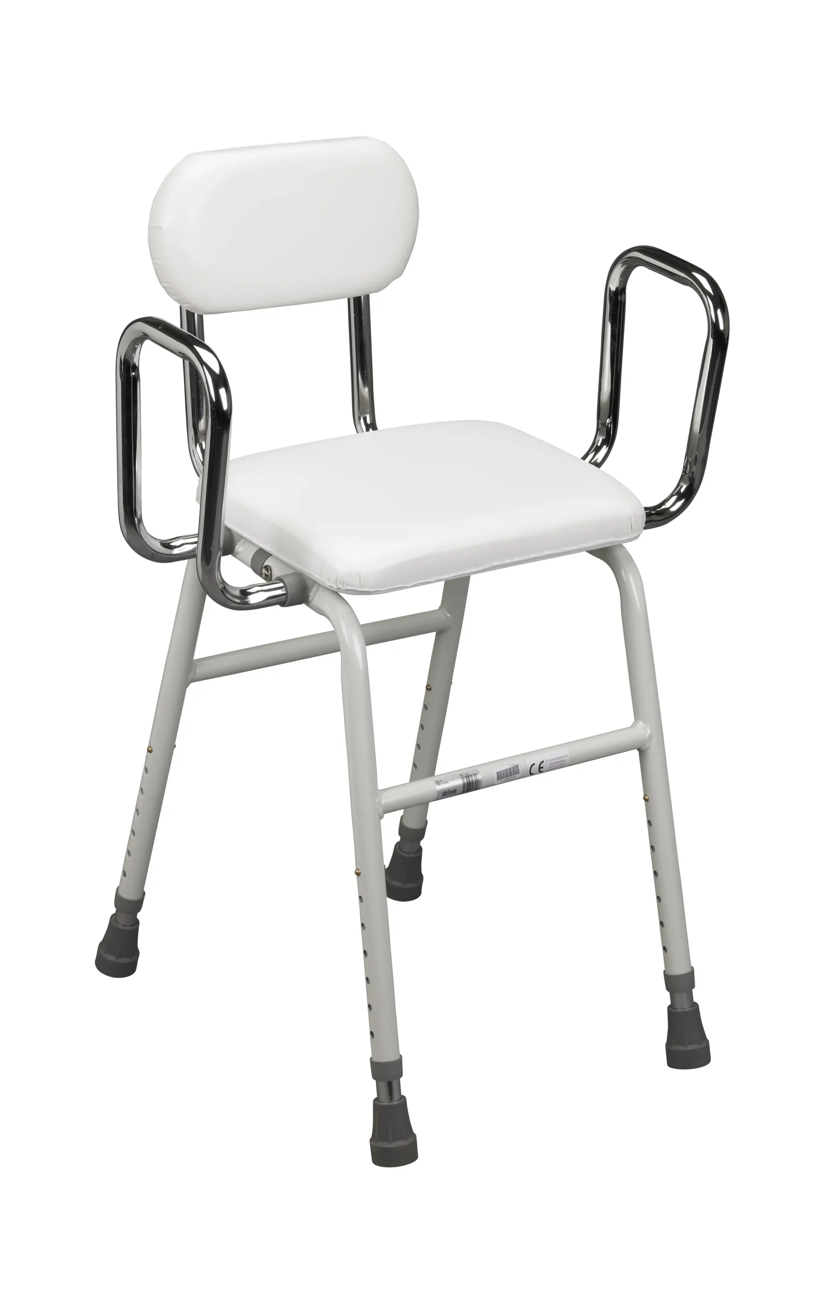 a2b7687f515d1bd7510e4aeb4e4ebe50e0249293d034ee17ab1a10ab1f3afe80.webp Drive Medical All - Purpose Kitchen Stool W/ Adjustable Arms and Padded Seat - Image 1