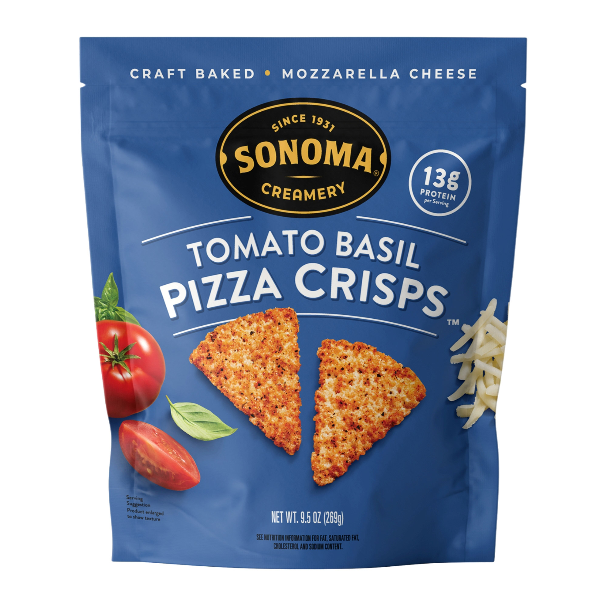 a2ce6ce305bce40c182f246a8d24b7c335ab9537c2c572c6c2a4cb468bee7d31.jpg Sonoma Creamery Tomato Basil Pizza Crisps, 9.5 oz - Image 1