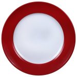 Royal Norfolk Red and White Dinner Plates, 10.5 in.