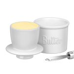 Butter Crock, French Butter Keeper with Water Line for Counter, The Original Porcelain Butter Dish with Knife. Gift for Thanksgiving, Christmas and