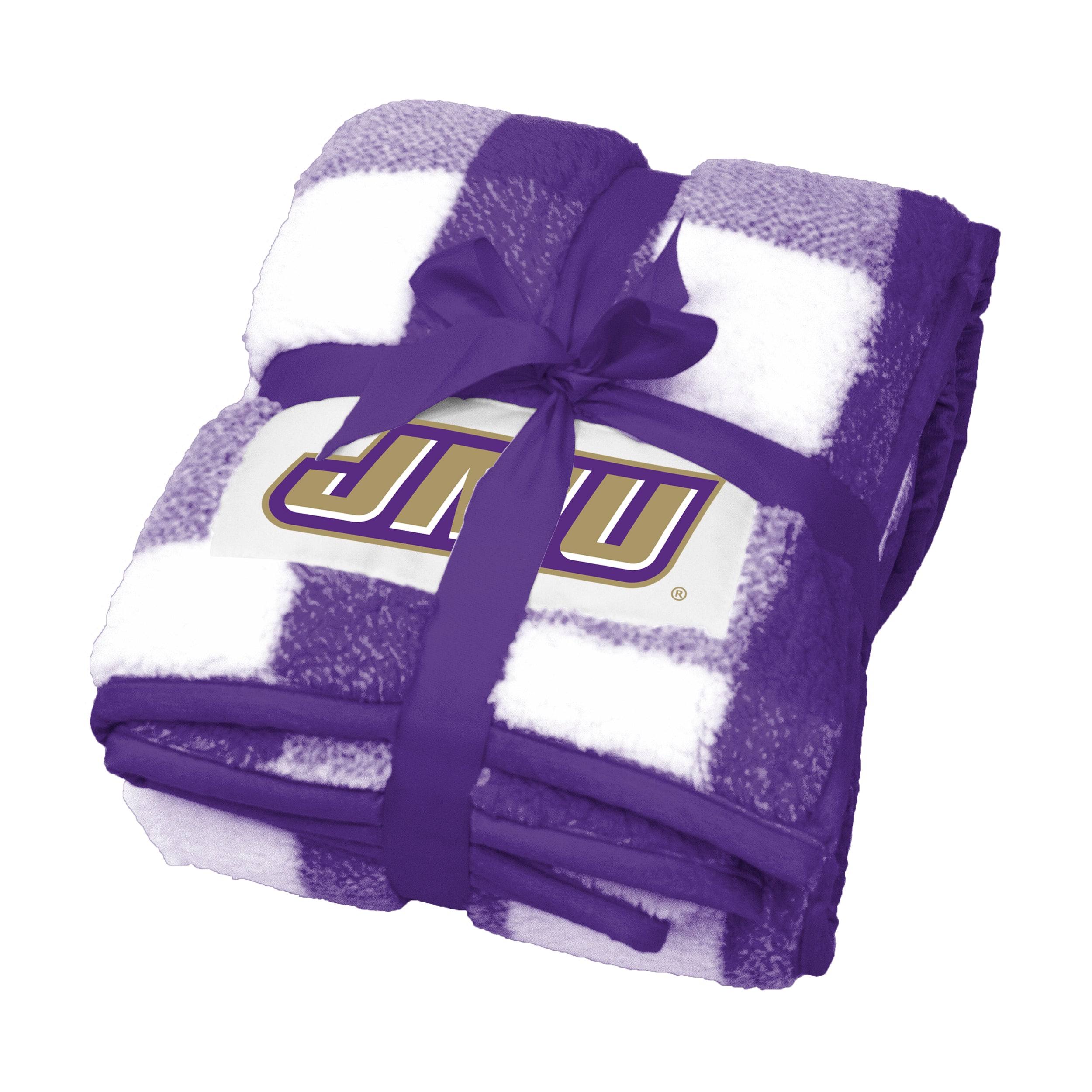 a30dbdaaf444c65b771c4aae4aeecbc08e6bb22b29fdceffb1cbedf3f0b7a133.jpg NCAA James Madison Dukes Buffalo Check Frosty Fleece Throw Blanket - Image 1