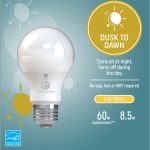 Ge Light Bulb, LED+, Dusk to Dawn Soft White, 8.5 Watts