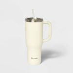40oz Stainless Steel Straw Tumbler Cream - Embark