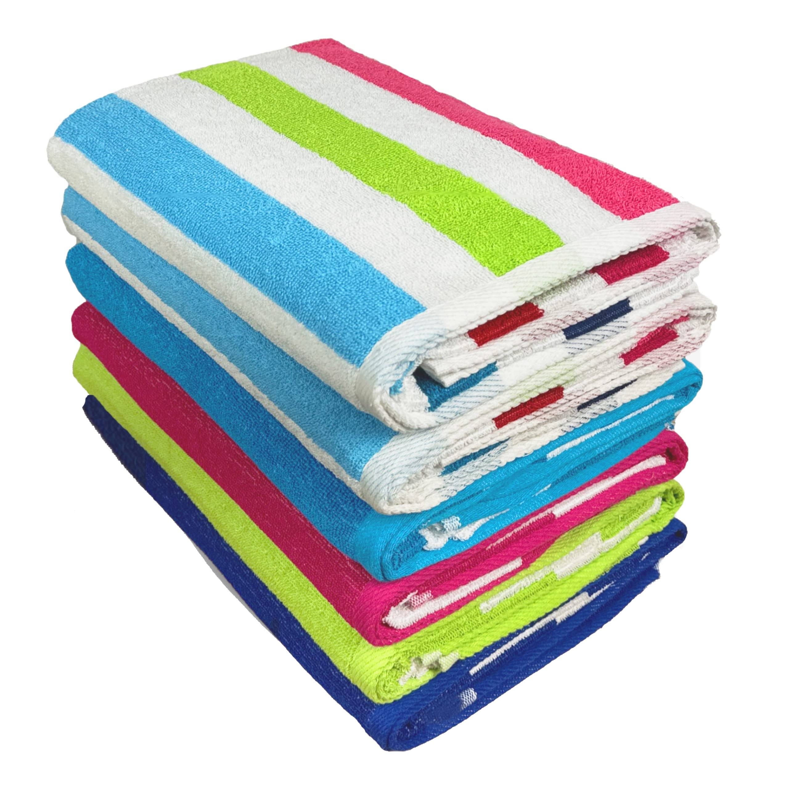 a3659f685d22e98b9c1d85ac43a72ef68eb55fc59d0eb3da3fe543321c9f0a86-1.jpg Kaufman - Cabana Terry Loop Beach & Pool Towel 6-Pack - 30in x 60in - Image 1