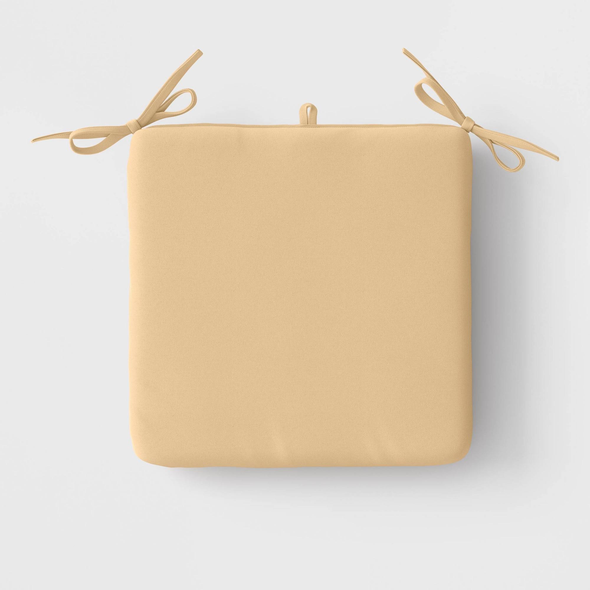 a38c17634efb485a215eeb77f6342456b108d809bc2e2e4a3b691291c6d4d496.jpg 16"x16" Outdoor Chair Seat Cushion Tan - Room Essentials - Image 1