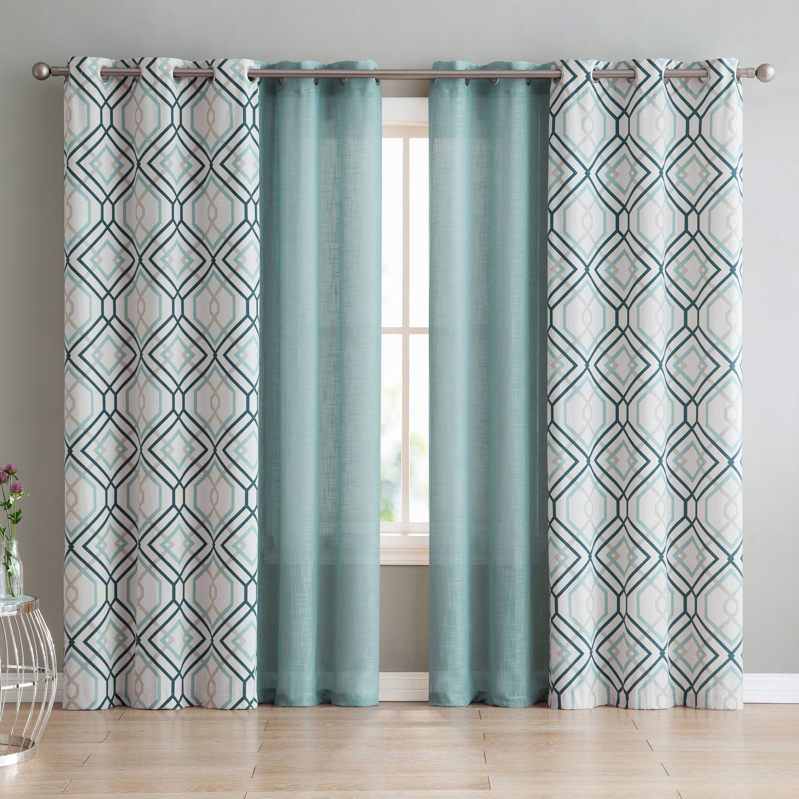 a39a05b5dcefb5d2b49f352c9aeb388f990423b1edbc034d16b397f5258e2c85.jpg VCNY Home Jackston Window Curtain Set Blue - Image 1