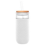 Ello Devon 18oz Glass Tumbler - White