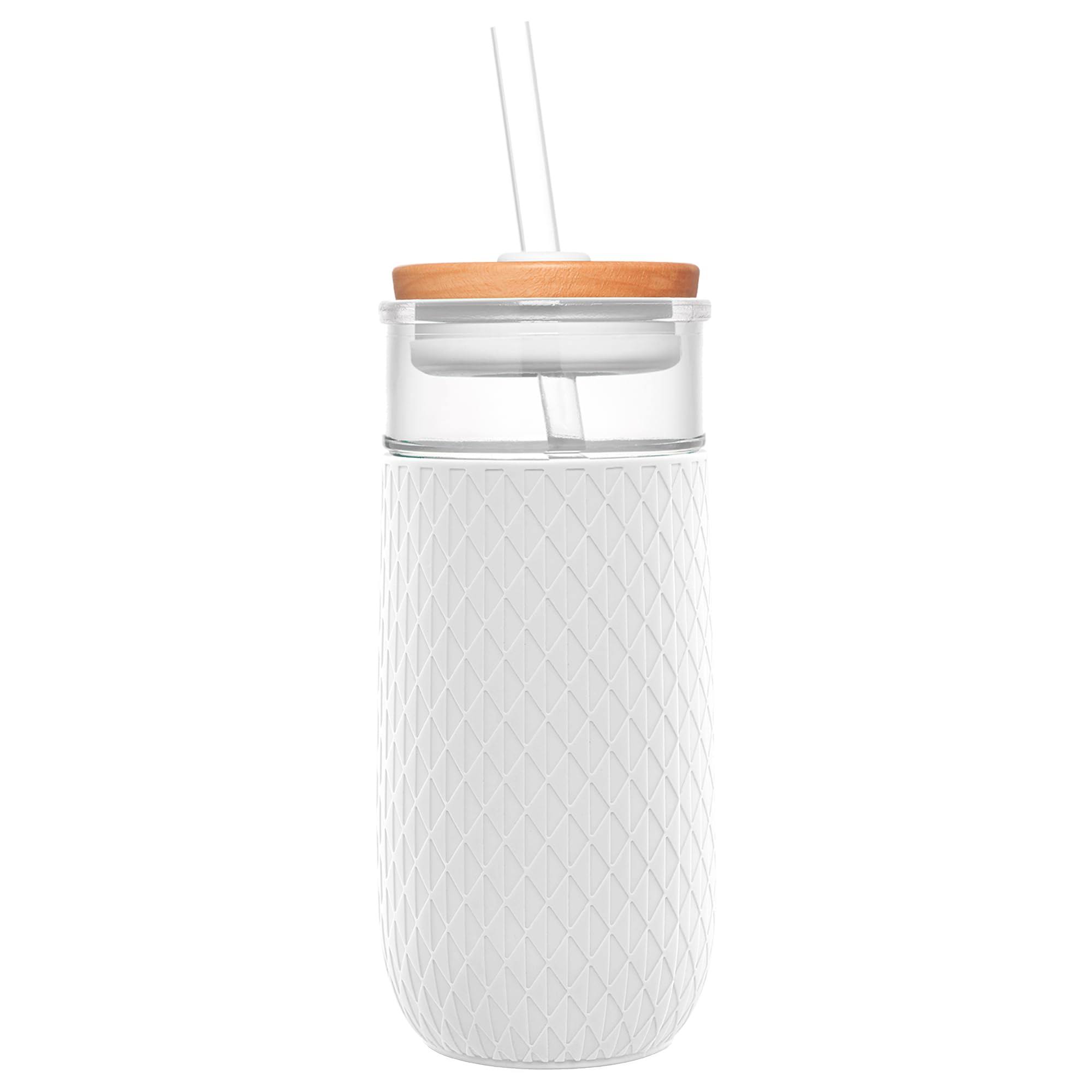a3d0de0f81fbe807a3830f4e8f1513fafc71773b00d0c3391a109934b0cd654c.jpg Ello Devon 18oz Glass Tumbler - White - Image 1