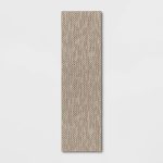 2'x7' Washable Weave Herringbone Runner Rug Cream - Threshold