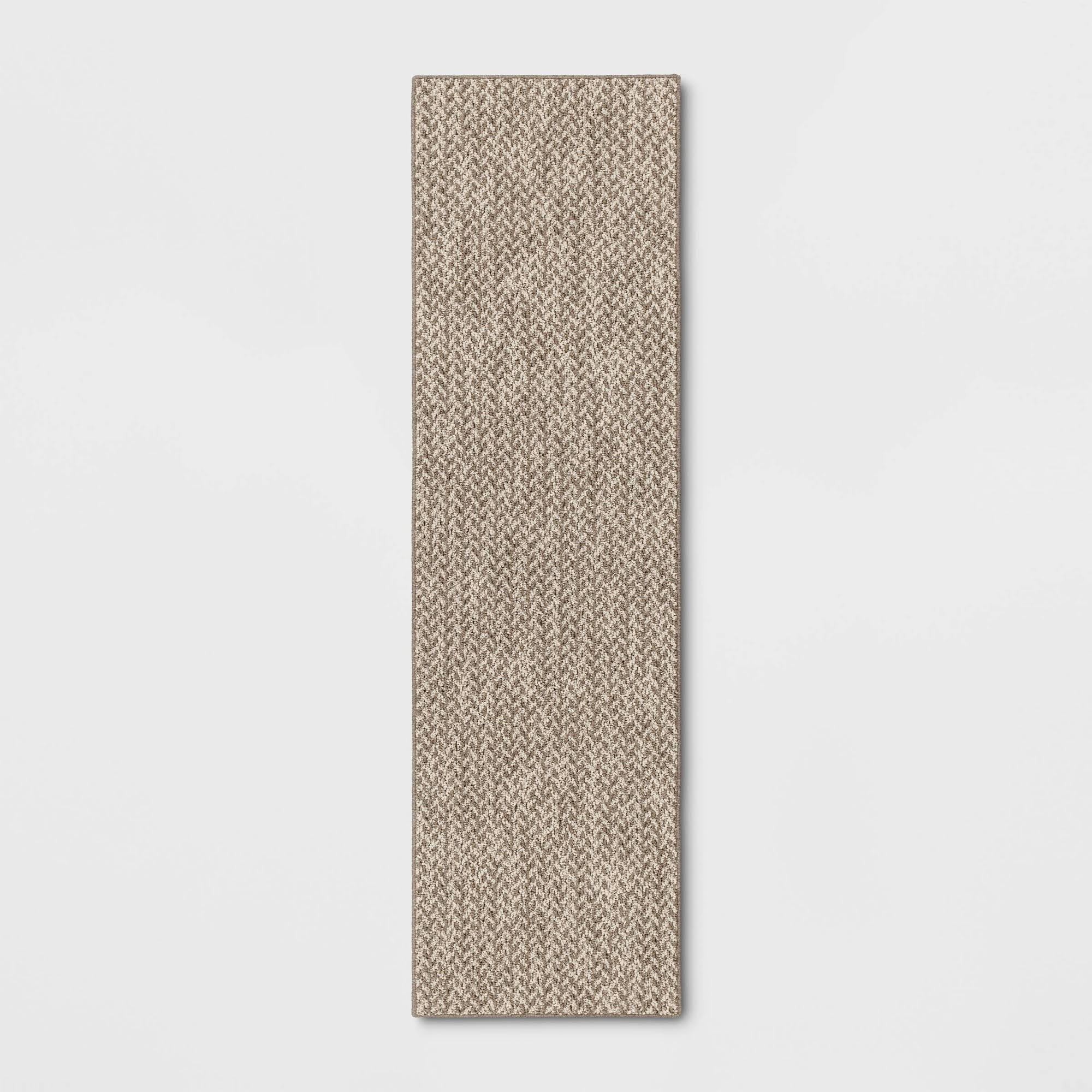 a3e6b09697a3ae9081e23af215e7f2bcc7afbff5ded26b46f621aab4cea7f633.jpg 2'x7' Washable Weave Herringbone Runner Rug Cream - Threshold - Image 1