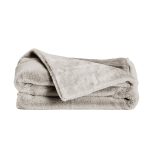 UnHide Lil' Marsh X-Small Plush Blanket in Greige Goose