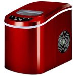 Costway Red Portable Compact Electric Ice Maker Machine Mini Cube 26 lbs/Day
