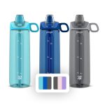 Pogo 32oz Tritan Water Bottles, 3-Pack (Sky, Blueberry, Gray)