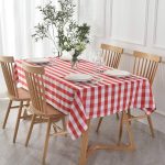 maxmill Checkered Rectangle Tablecloth Water Resistance Wrinkle Free Spillproof Heavy Weight Gingham Plaid Table Cloth for Buffet Banquet Parties