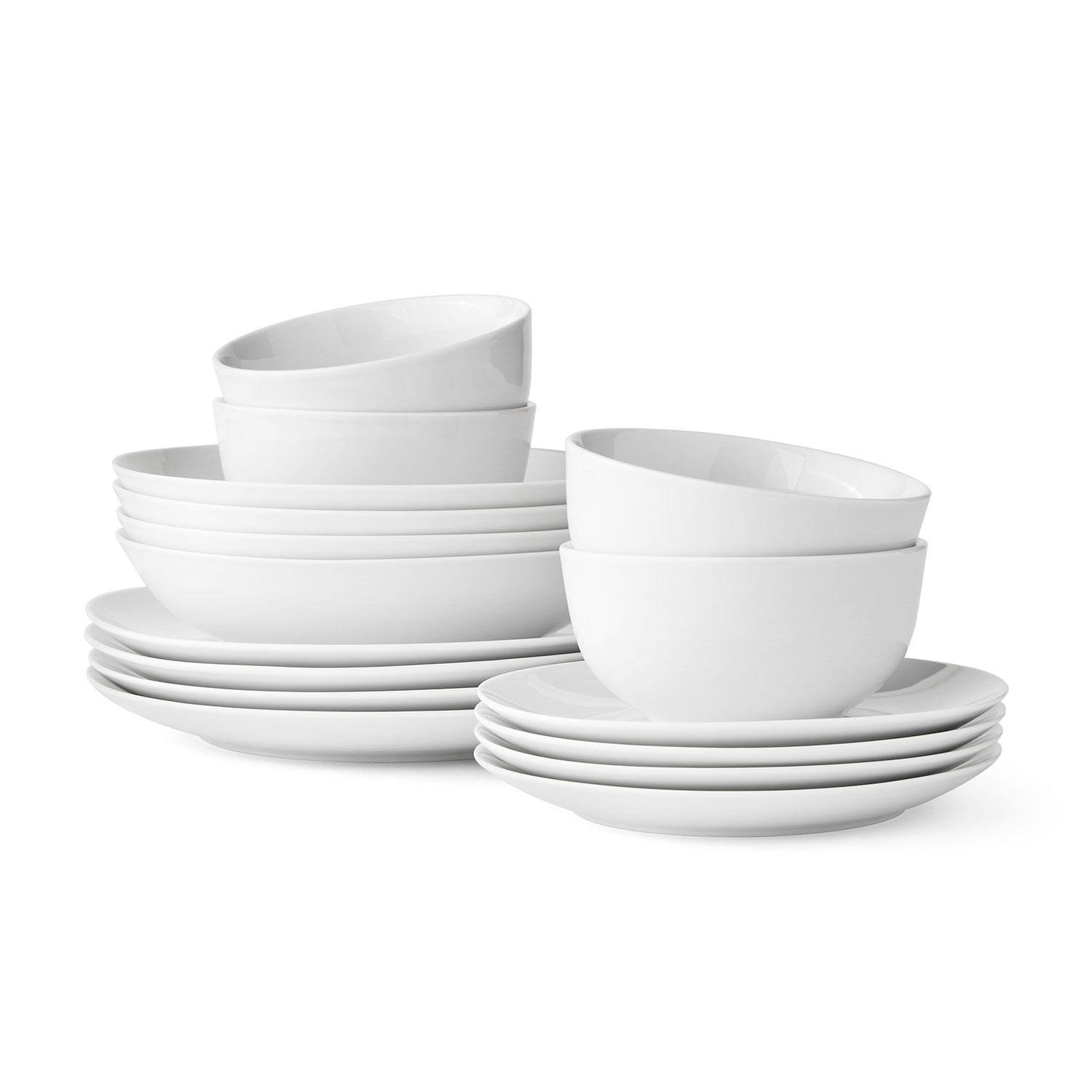 a44595e2bd89c5ece1b3ee58dba6699c1233136940c715521a73d426647076e6.jpg Member's Mark 16-Piece Porcelain Dinnerware Set - Image 1