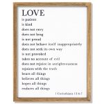 Farmlyn Creek Christian Religious Scripture Wall Art Decor, 1 Corinthians 13 4-7, Rustic Style Home Decorations (11.75 x 15 in)