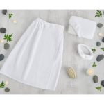 Lavender and Sage Towel Wrap Spa Set - White