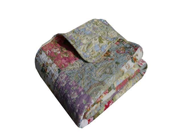 a4ee03324a5eeb0d1bc92b1aed49bc279dd22b0862a184977db4d89e86bd351c.jpg Greenland Home Blooming Prairie Quilted Throw Blanket - Image 1