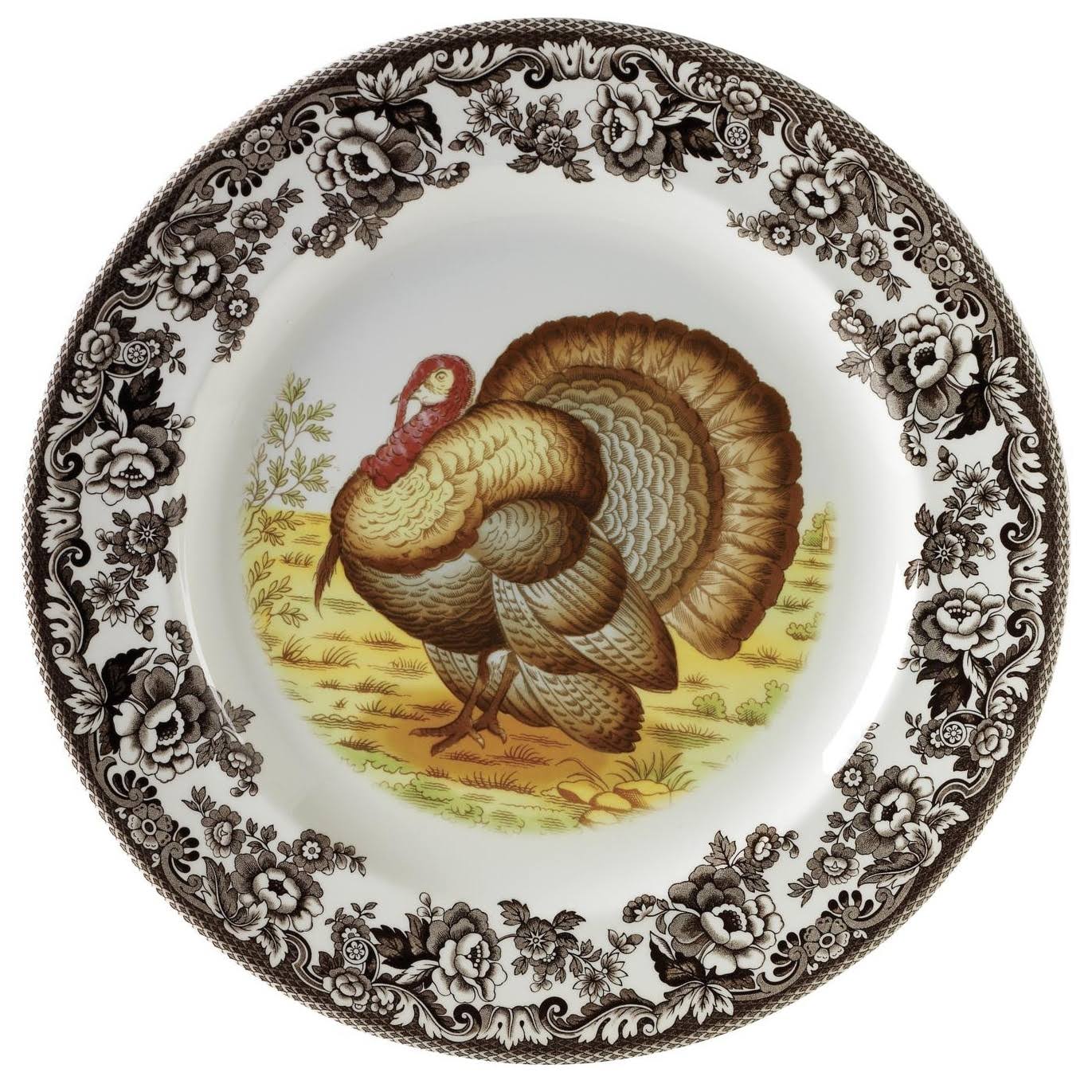 a4f1d6d54a7e94a91c8c60cccf60fa6b0f69b17d3834d5503f9de26888264ec8.jpg Spode - Woodland Turkey - Salad Plate - Image 1