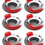 Intex Red River Run 1 Fire Edition Sport Lounge, Inflatable Water Float, 53" Diameter 6 Pack
