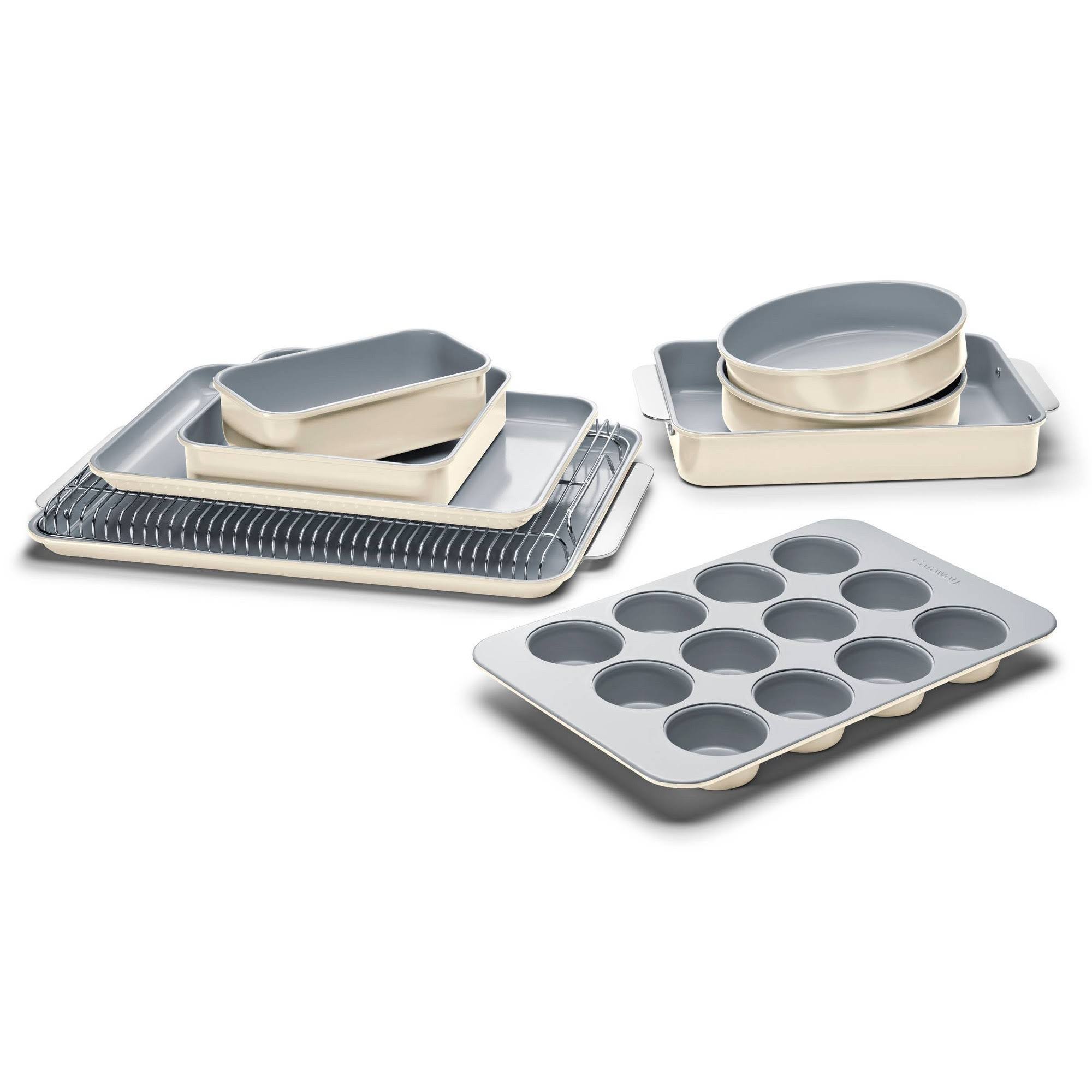 a50a4f8dd000c198247fc08fbe936a3f8b583bf19f909fa301f54d7d1eaca888.jpg Caraway Home Non-Stick Ceramic Bakeware Set, 11-Piece - Cream - Image 1