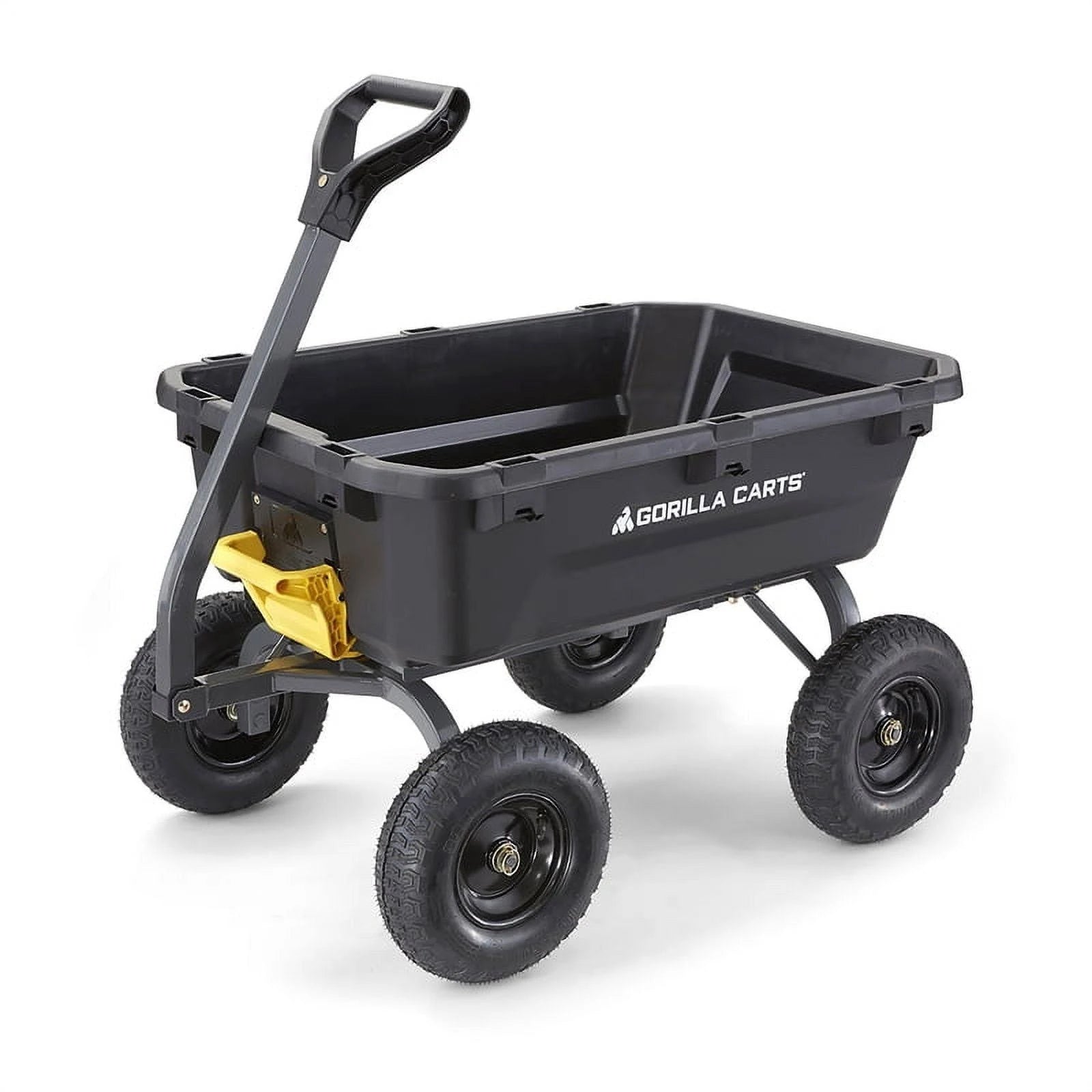 a53b102b952beae883d6f9d0adb4d229f61f9eee4a484223db2f6135349122bd.jpg Gorilla Carts 7-cu ft Poly Yard Cart | GCG-7 - MadeInUSA - Image 1