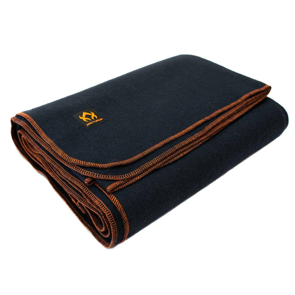 a581e6f3125f98fd259e7e0ff045289e04308107c46a06c8b5eb513bb5f20cff.jpg Arcturus Military Wool Blanket - Navy Blue | 4.5 lbs (64" x 88") - Image 1