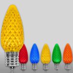 Wintergreen Lighting OptiCore C9 LED Multi-Color Faceted Christmas Light Bulbs (25-Pack)