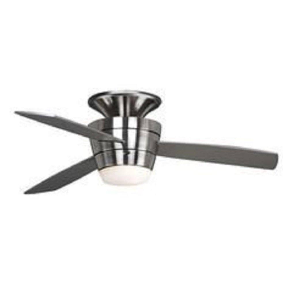 a5a6d8b7e76c1153ec36f8486c73589287286d1ee672457f980151bd77177a0c.jpg Harbor Breeze Mazon 44-in Brushed Nickel Flush Mount Indoor Ceiling Fan with Light Kit and Remote (3-Blade) - Image 1