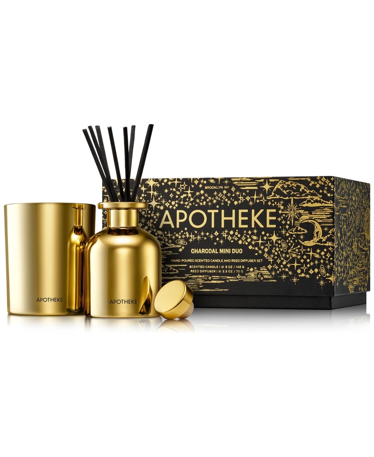 a5c4ff2a78beb5042cba63b94afe0c4e07708981e66e7b778fdcf940f0045b7d.jpg Apotheke Charcoal Mini Scented Candle and Reed Diffuser Duo - Image 1