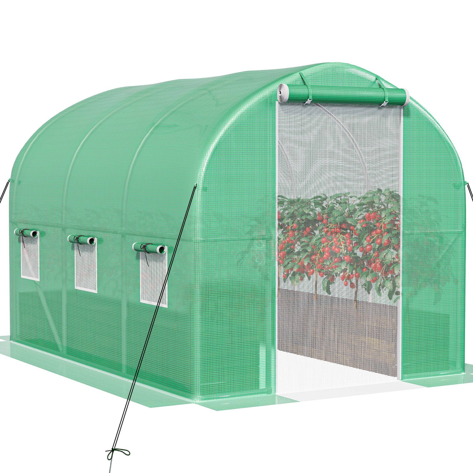 a5ca5ae8dd56a85e2fdb27b25b9f3baf4ea51efe5b5f6b007f6c0abab408750f.jpg YITAHOME 10x6.5x6.5ft Greenhouses Large Walk-In Green House Heavy Duty Tunnel Green Houses Outdoor Portable Plant Gardening Upgraded Galvanized - Image 1
