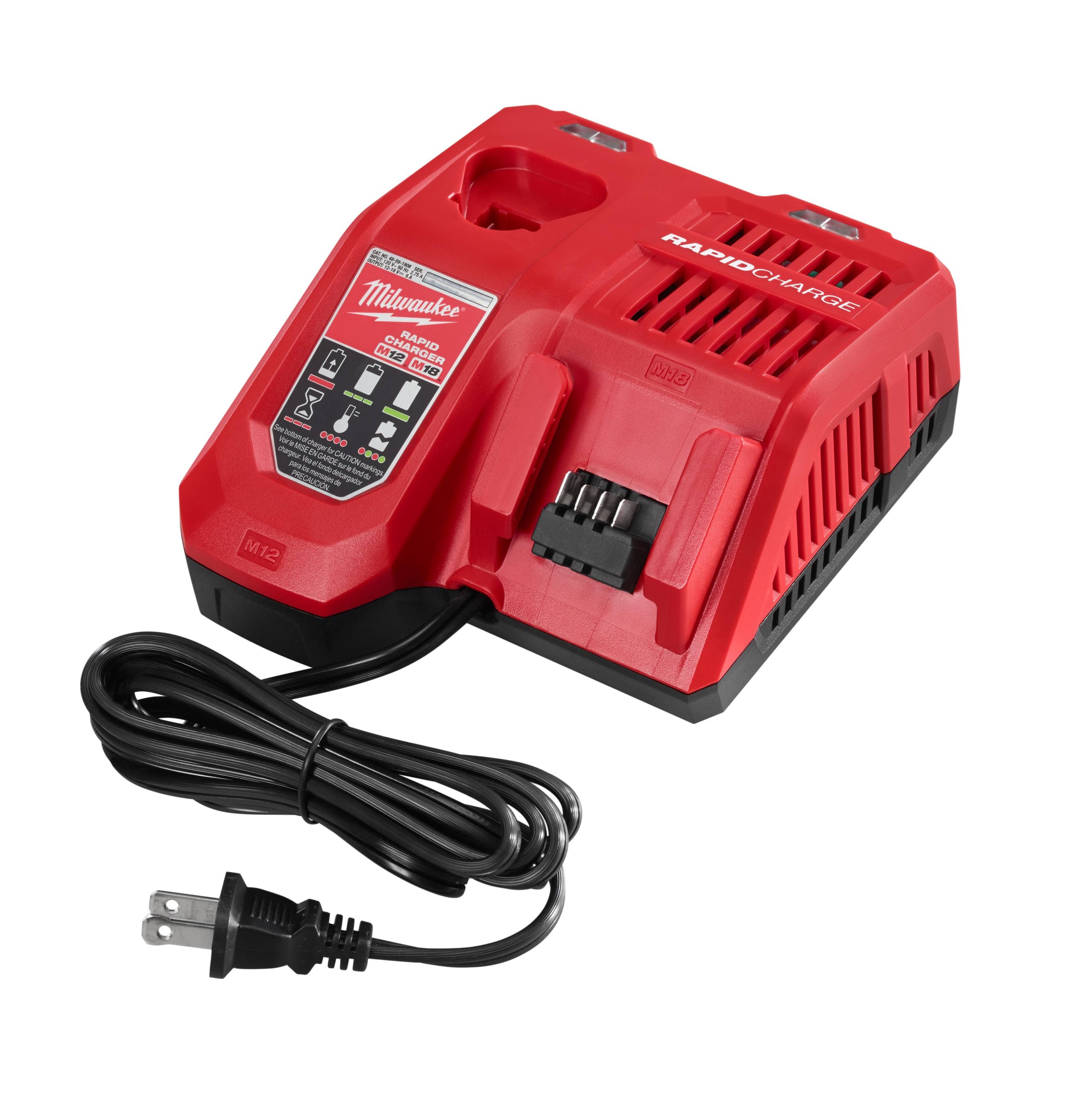 a5d0ffb7328c639c8c6c209ae0459ee987d886f9d4399c94e3a04ae563c49ff0.jpg M18 & M12 Rapid Charger, Milwaukee 48-59-1808 - Image 1