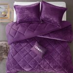 Intelligent Design Felicia Full/Queen Purple Velvet Comforter Set